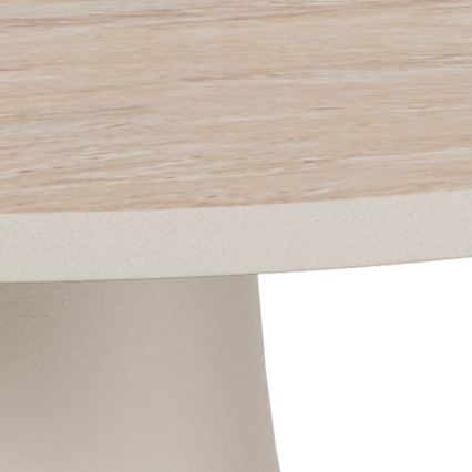 Table basse SANTORINI, Ø 45 cm, beige/gris, céramique
