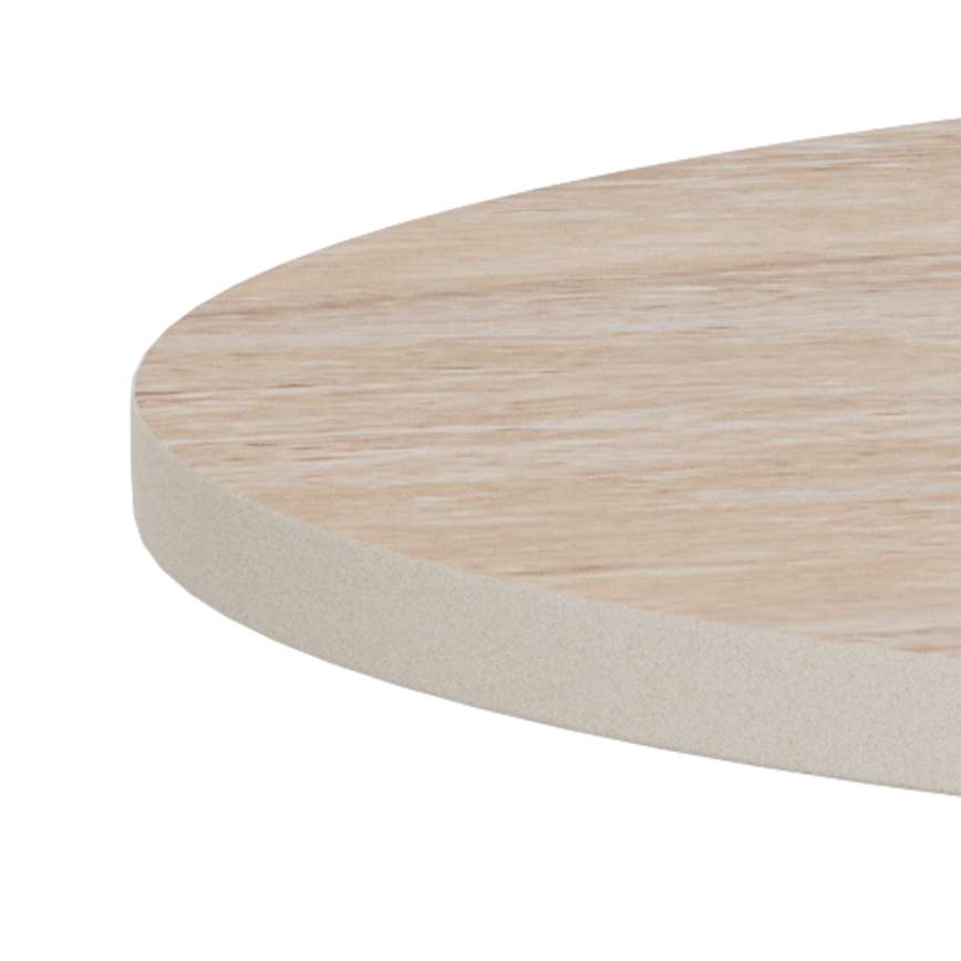 Table basse SANTORINI Ø 45 cm travertin/gris/céramique
