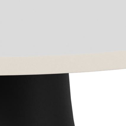Table basse SANTORINI Ø 45 cm travertin/noir/céramique