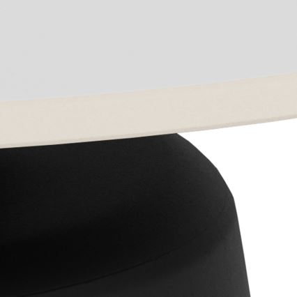 Table basse SANTORINI Ø 70 cm blanc/noir/céramique