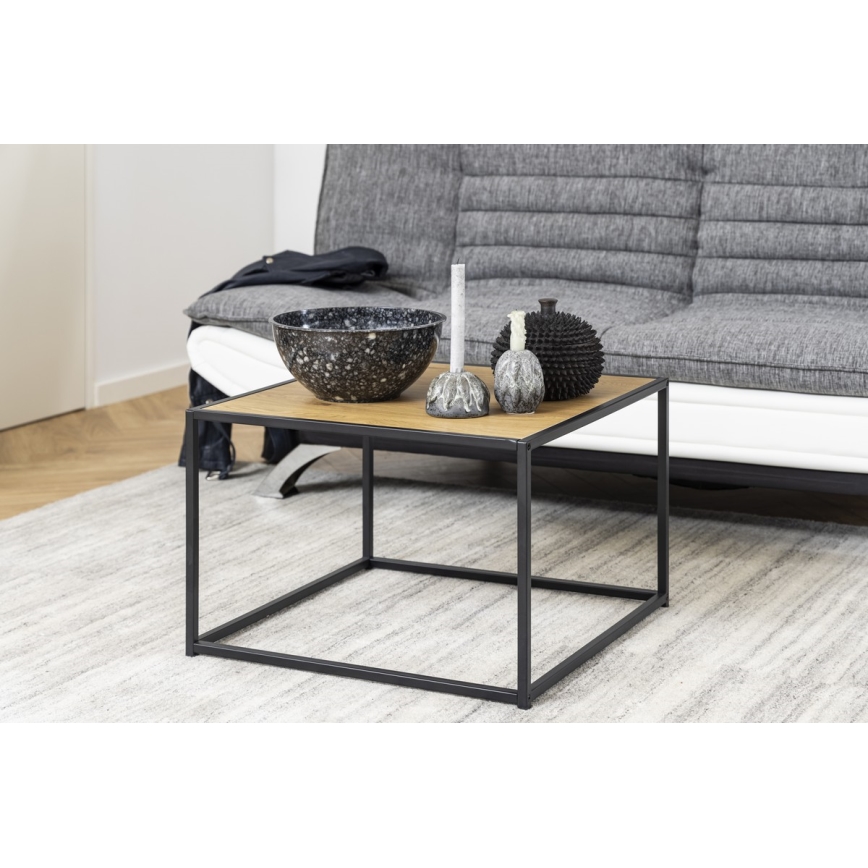 Table basse SARON chêne/noir