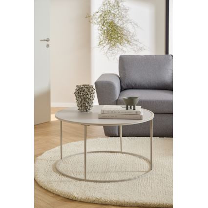 Table basse SARON Ø 80 cm grise