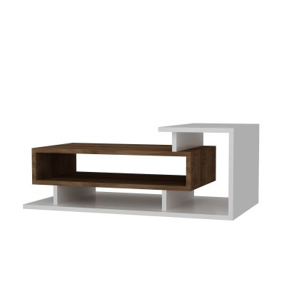 Table basse SPRING 24,8x90 cm marron/blanche