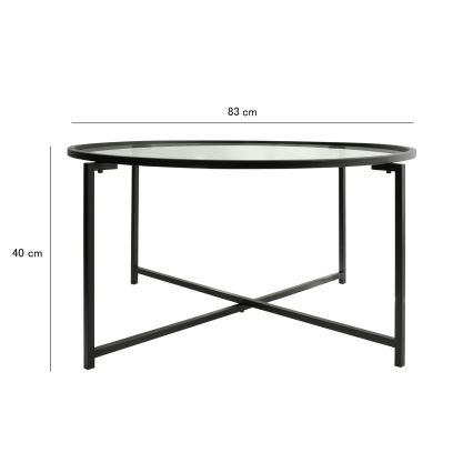 Table basse SUN 40x83 cm noir