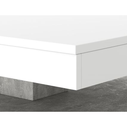 Table basse TIMO blanc/gris béton