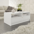 Table basse TIRENO 40 x 100 cm blanche