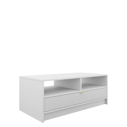 Table basse TIRENO 40 x 100 cm blanche