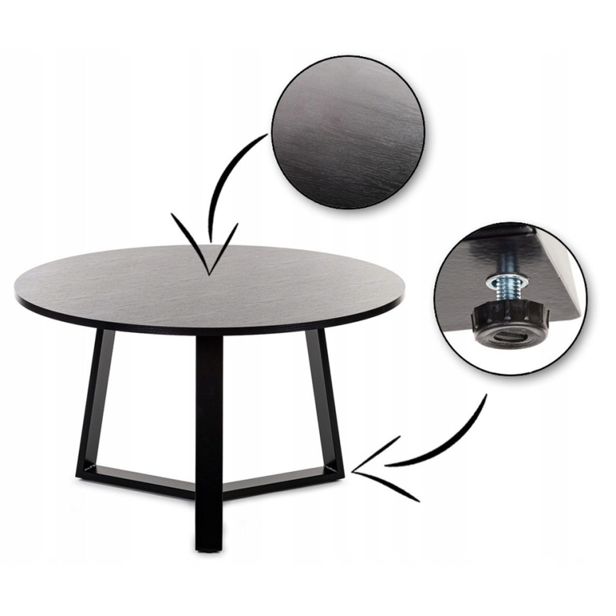 Table basse TRILEG 48x70 cm noire