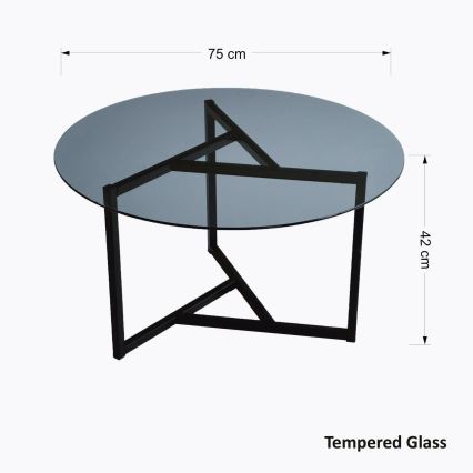 Table basse TRIO 42x75 cm noire