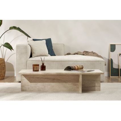 Table basse VERUM 120 x 45 cm en travertin