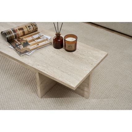 Table basse VERUM 120 x 45 cm en travertin