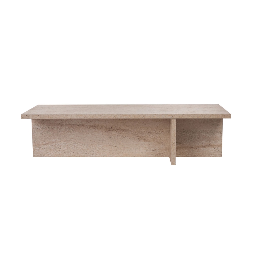 Table basse VERUM 120 x 45 cm en travertin