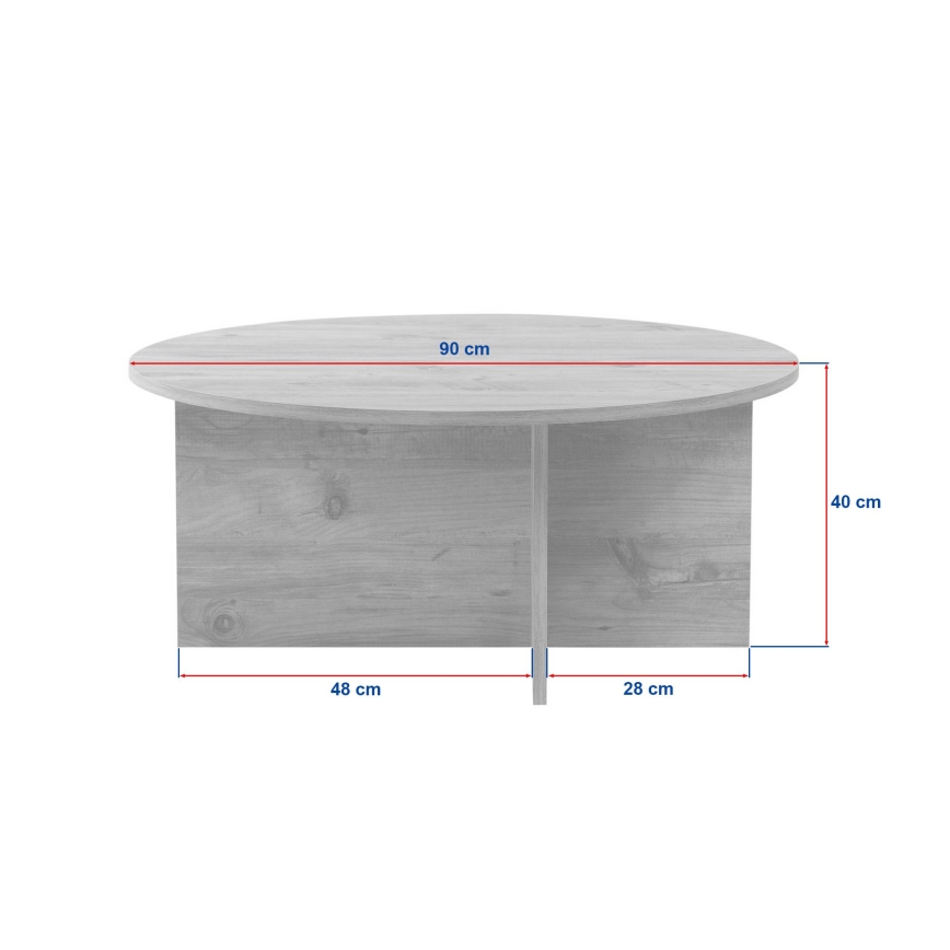 Table basse VERUM Ø 90 cm beige