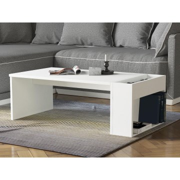 Table basse VIEW 34x95 cm blanc