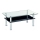 Table basse YOLANDA 50x103 cm transparent/chrome brillant