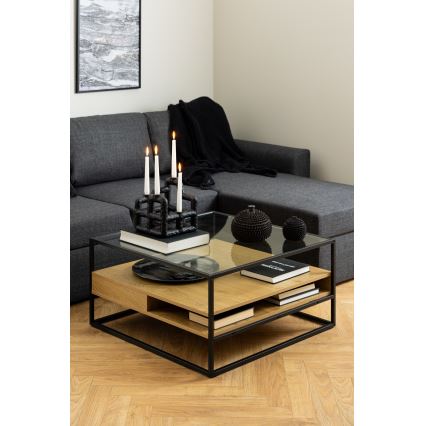 Table basse ZEIN chêne/noir