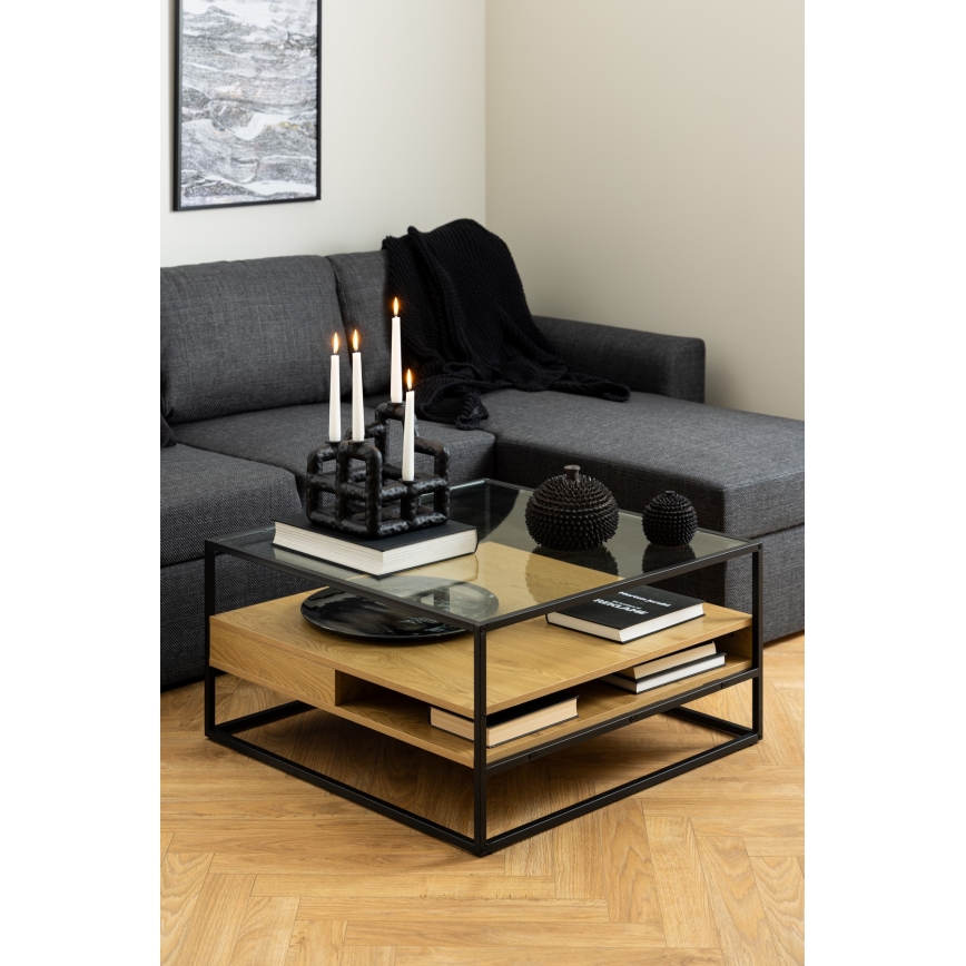 Table basse ZEIN chêne/noir