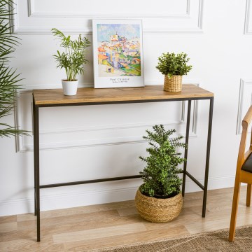 Table console CANVAS 80x100 cm pin atlantic/noir