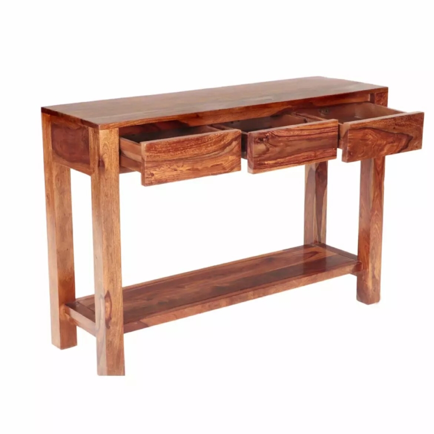 Table console GANI 76x130 cm bois massif/palissandre