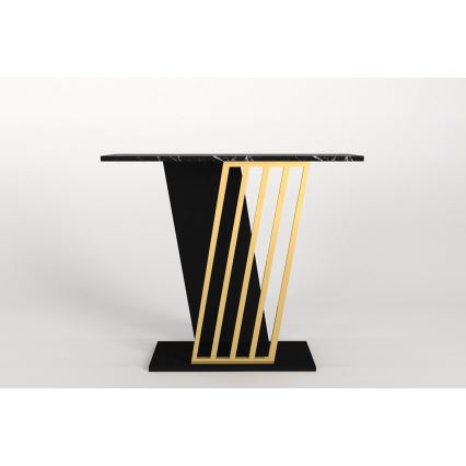Table console GRAVITY 76,8x90 cm noir/doré