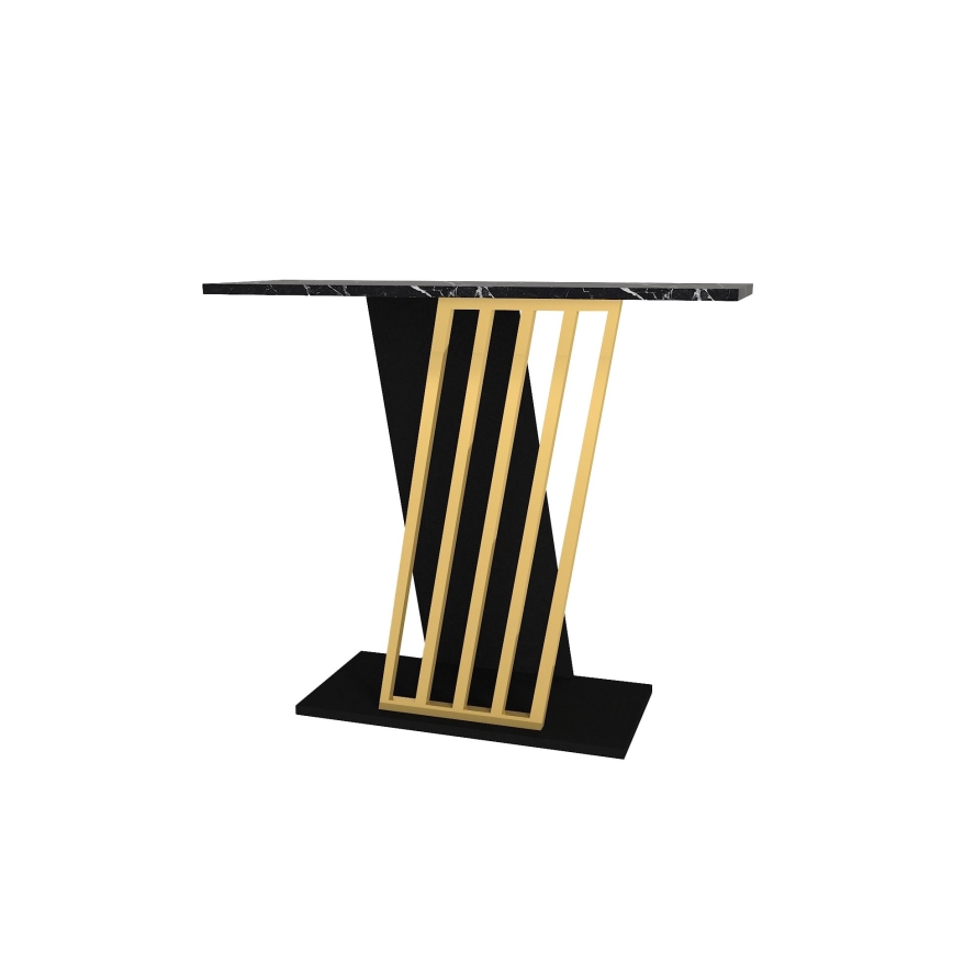 Table console GRAVITY 76,8x90 cm noir/doré