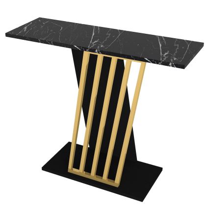 Table console GRAVITY 76,8x90 cm noir/doré