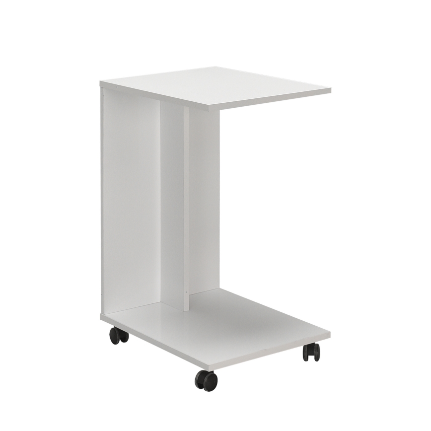 Table d'appoint 65x35 cm blanc