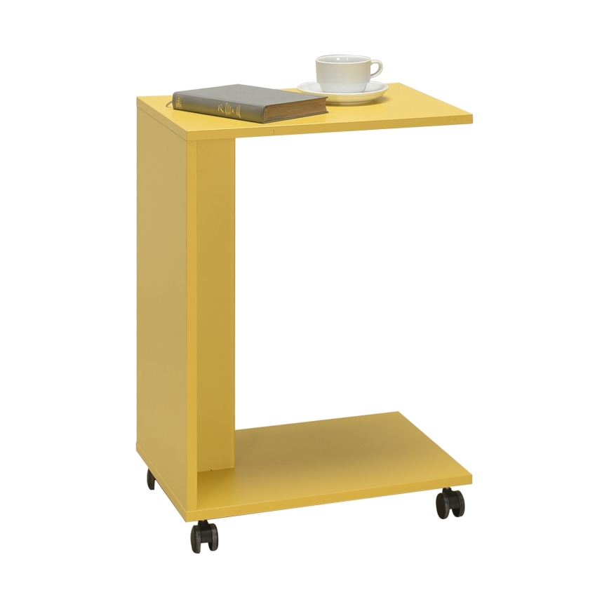 Table d'appoint 65x35 cm jaune