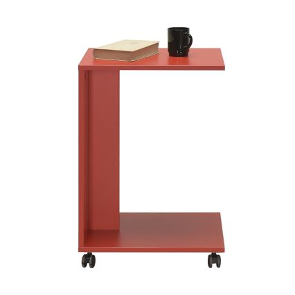 Table d'appoint 65x35 cm rouge