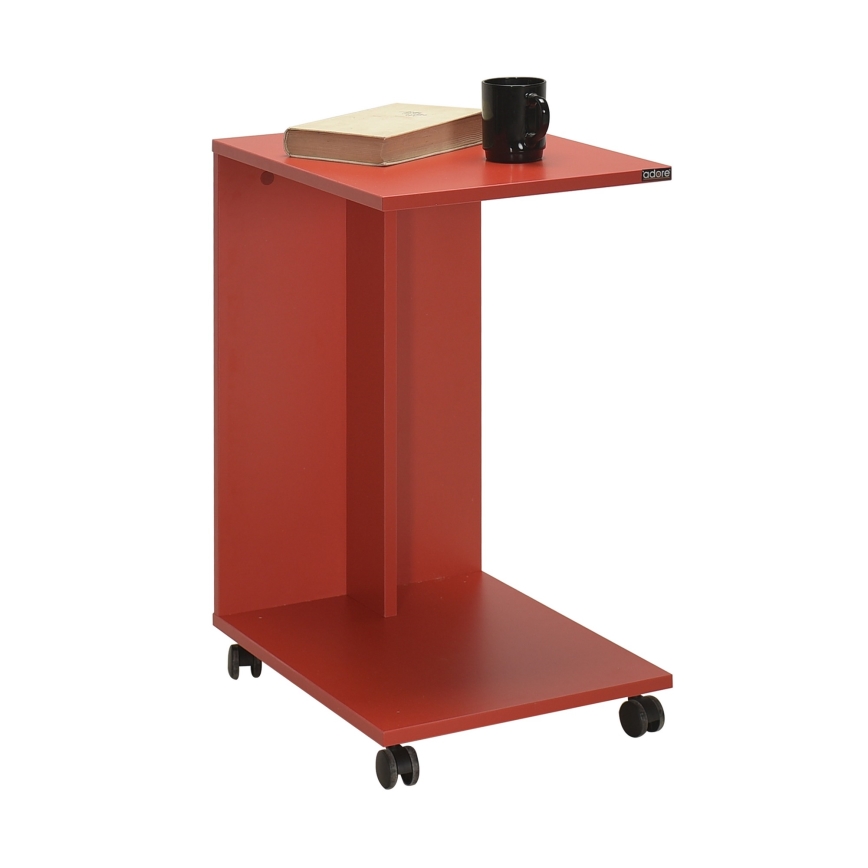 Table d'appoint 65x35 cm rouge