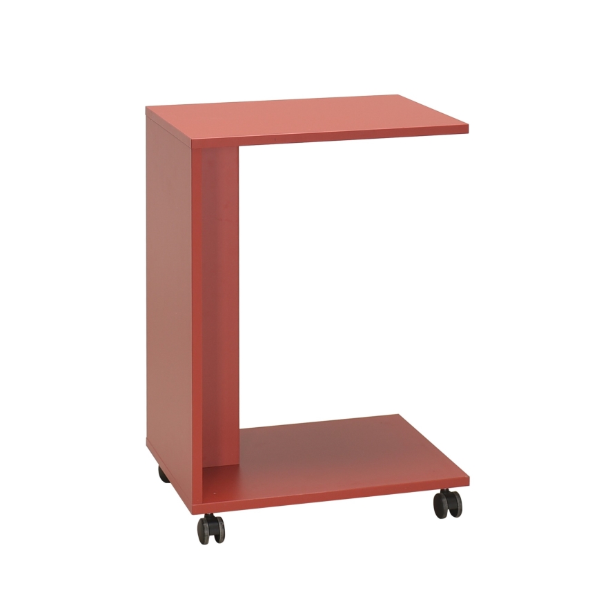 Table d'appoint 65x35 cm rouge