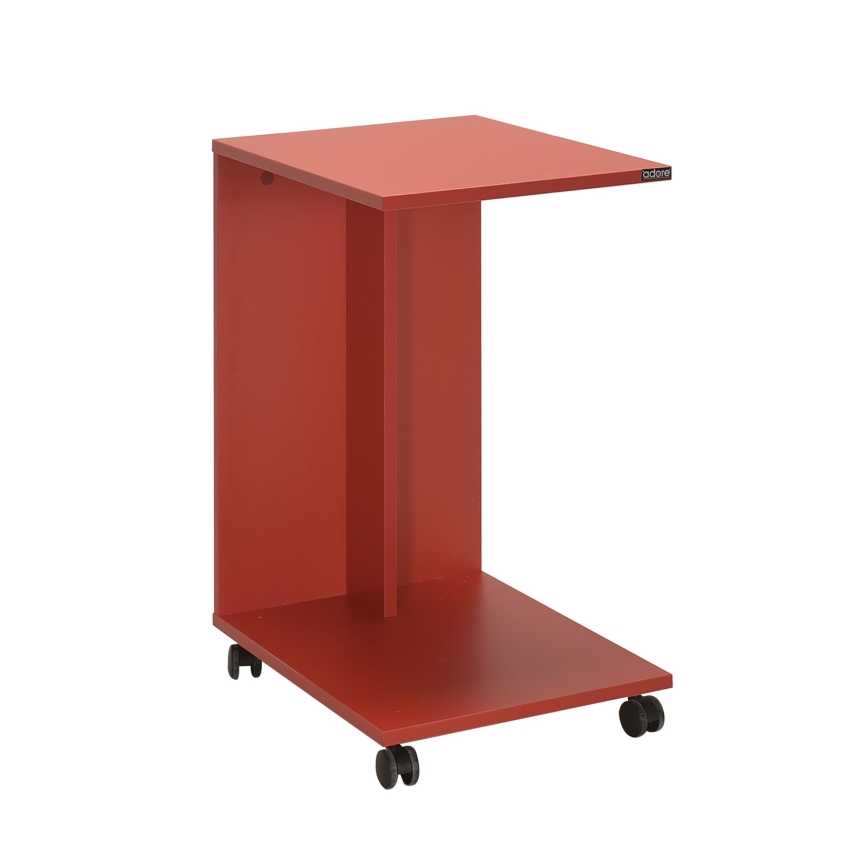 Table d'appoint 65x35 cm rouge