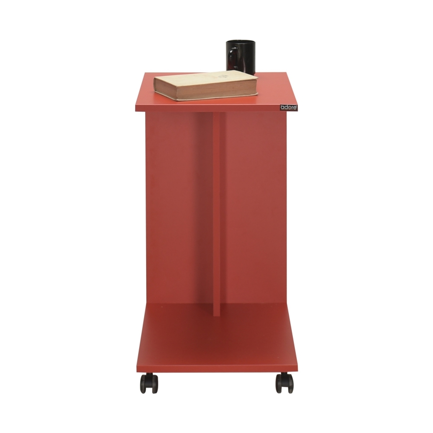 Table d'appoint 65x35 cm rouge