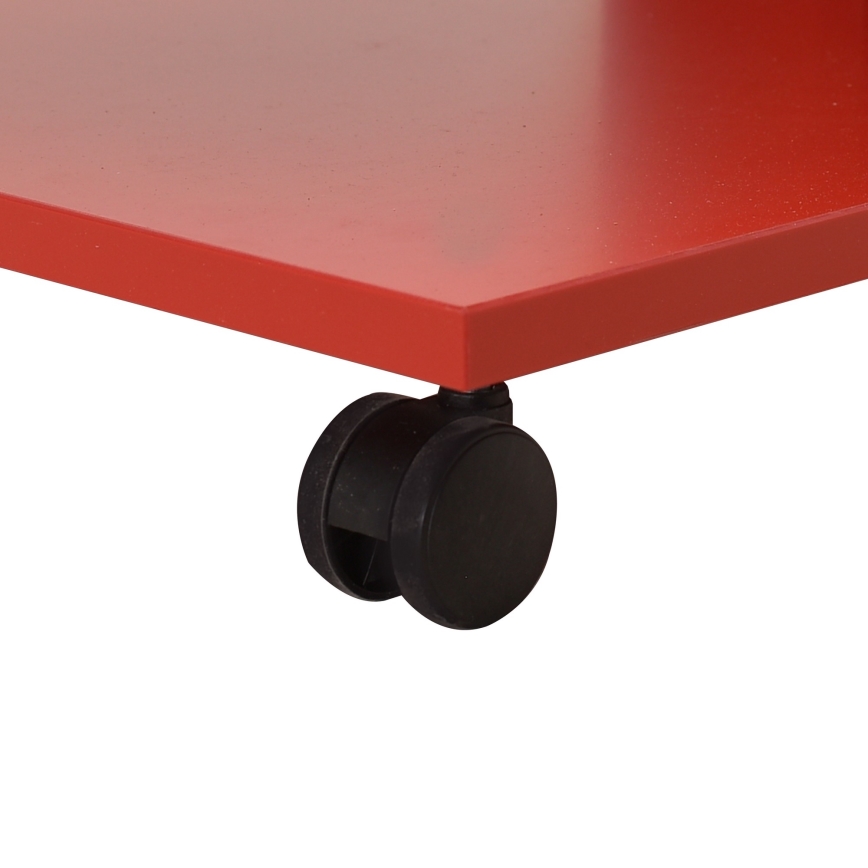 Table d'appoint 65x35 cm rouge