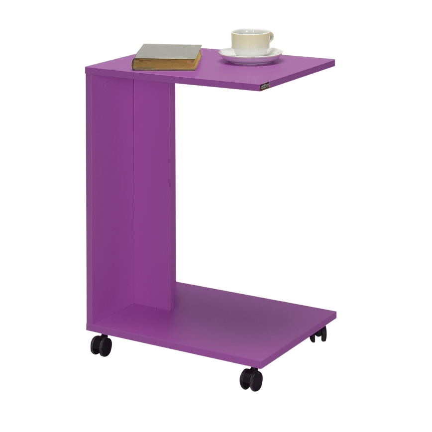 Table d'appoint 65x35 cm violet