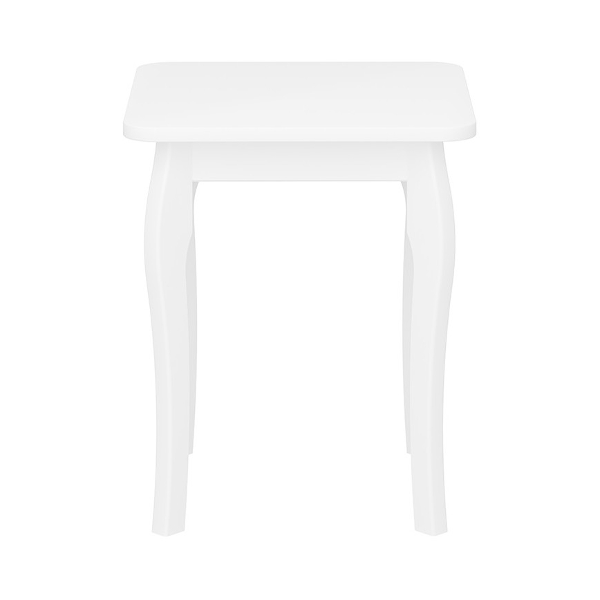 Table d'appoint BAROQUE 45,6x39 cm blanc