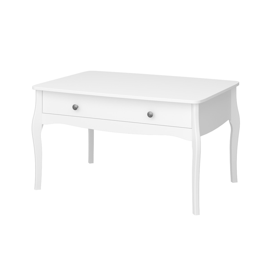 Table d'appoint BAROQUE 55x96,5 cm blanc