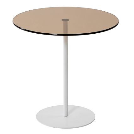 Table d'appoint CHILL 50x50 cm blanc/bronze