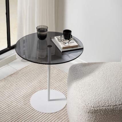 Table d'appoint CHILL 50x50 cm blanc/noir