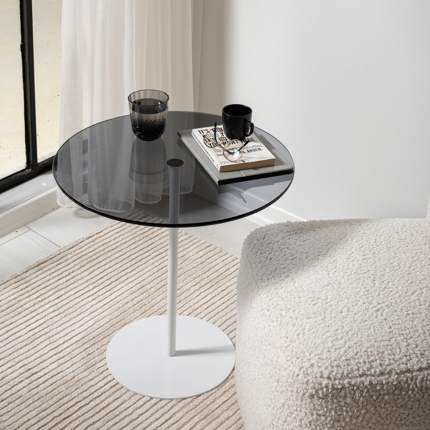 Table d'appoint CHILL 50x50 cm blanc/noir