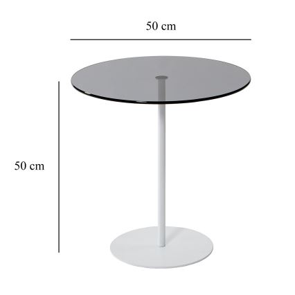Table d'appoint CHILL 50x50 cm blanc/noir