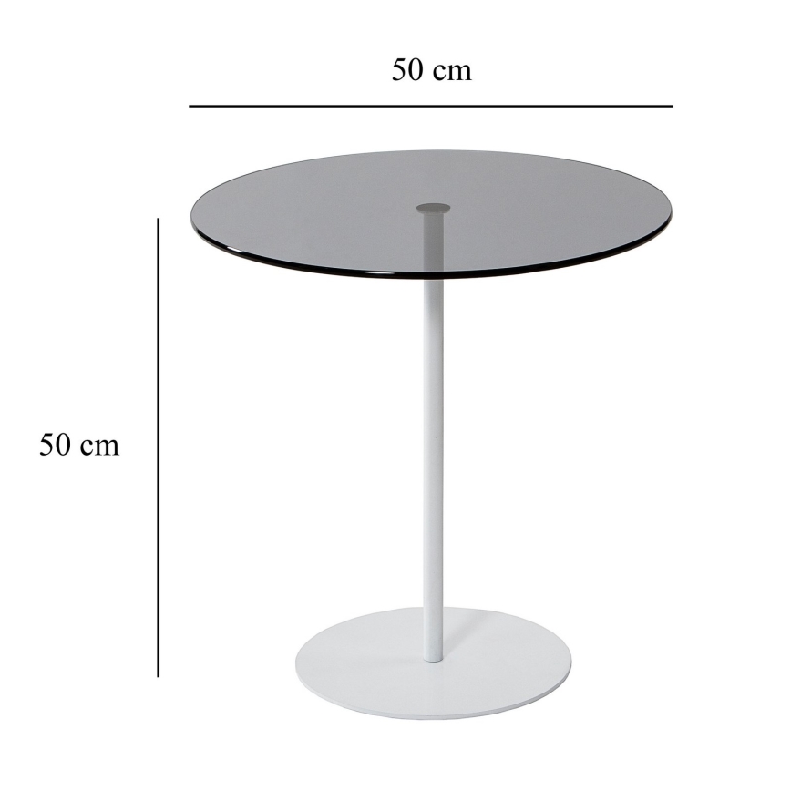 Table d'appoint CHILL 50x50 cm blanc/noir