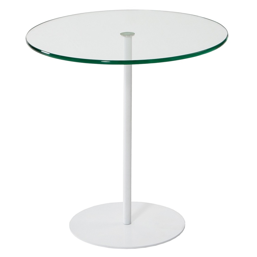 Table d'appoint CHILL 50x50 cm blanc/transparent