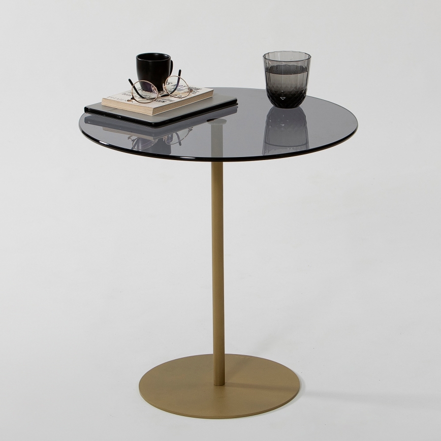 Table d'appoint CHILL 50x50 cm doré/noir
