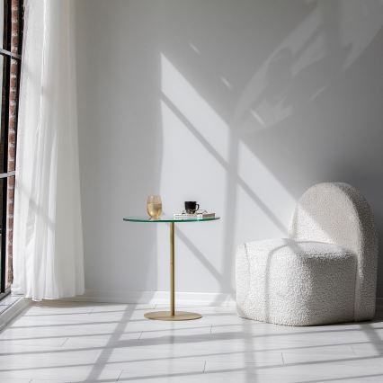 Table d'appoint CHILL 50x50 cm doré/transparent