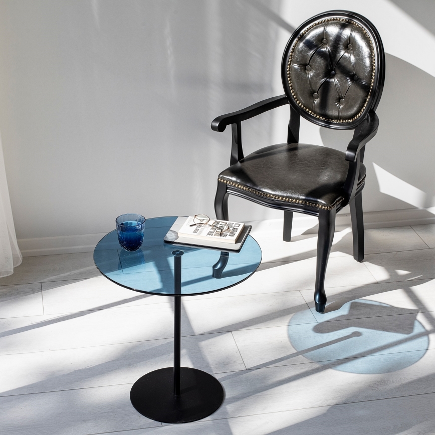 Table d'appoint CHILL 50x50 cm noir/bleu