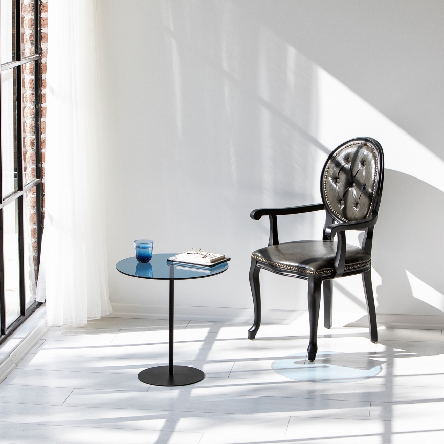 Table d'appoint CHILL 50x50 cm noir/bleu