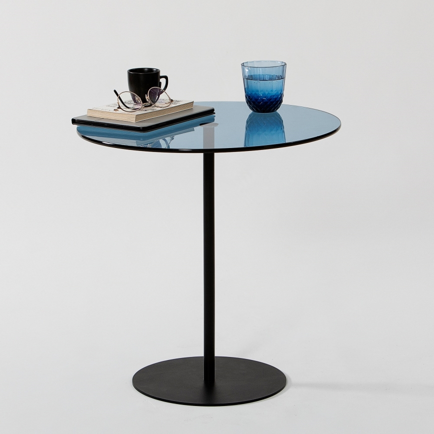 Table d'appoint CHILL 50x50 cm noir/bleu