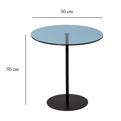 Table d'appoint CHILL 50x50 cm noir/bleu