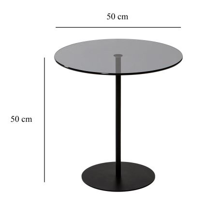 Table d'appoint CHILL 50x50 cm noir